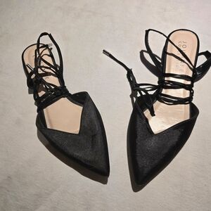 Black Pointed Toe Flats